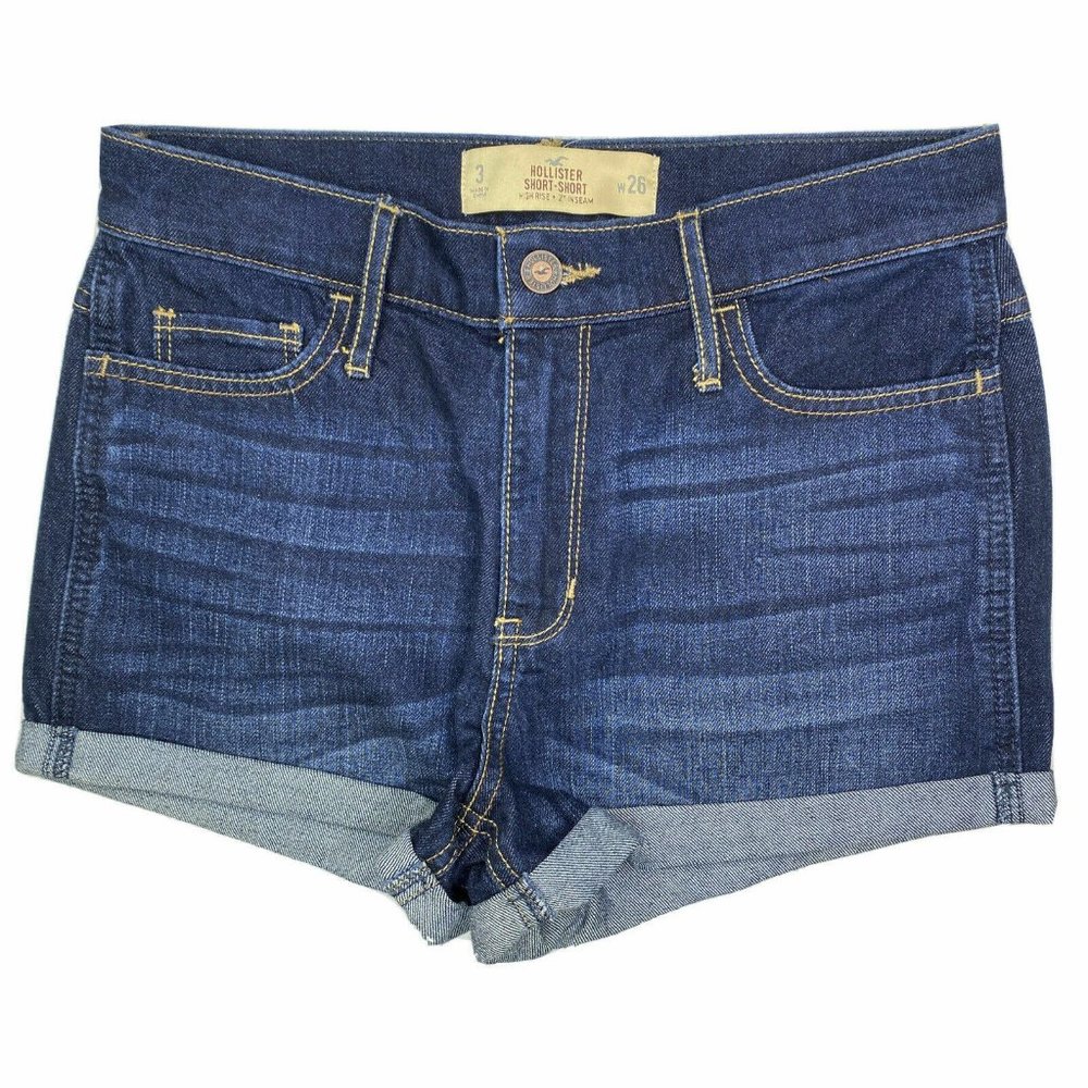 Hollister Short-Short Jean Shorts Cuff High Rise